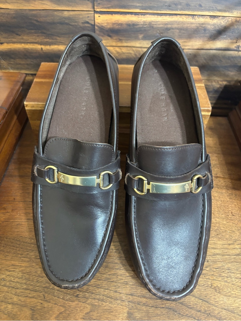 Cole Haan Somerset Link Bit Brown Leather Driving Loafers Men’s 9.5 M